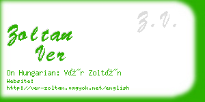 zoltan ver business card